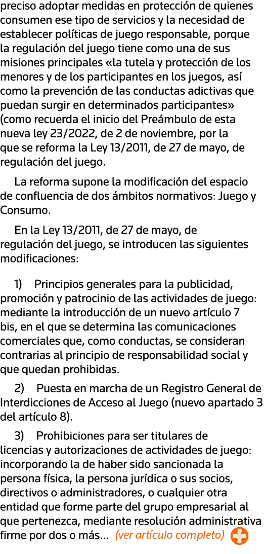 preciso adoptar medidas en protección de quienes consumen ese tipo de servicios y la necesidad de establecer política   