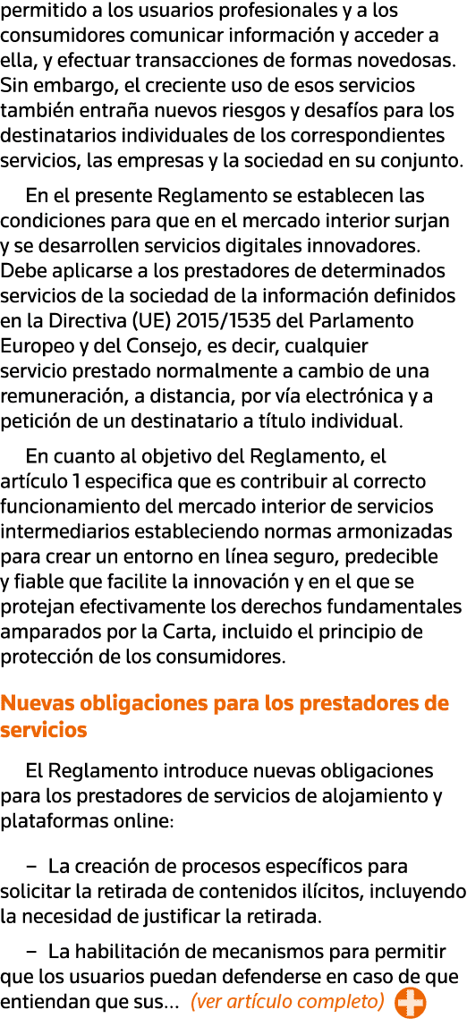 permitido a los usuarios profesionales y a los consumidores comunicar información y acceder a ella, y efectuar transa   