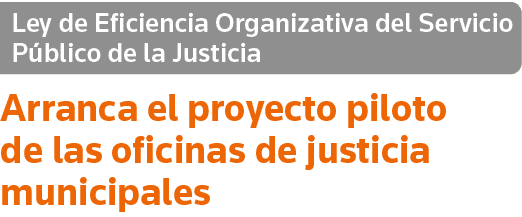 Ley de Eficiencia Organizativa del Servicio Público de la Justicia Arranca el proyecto piloto de las oficinas de just   
