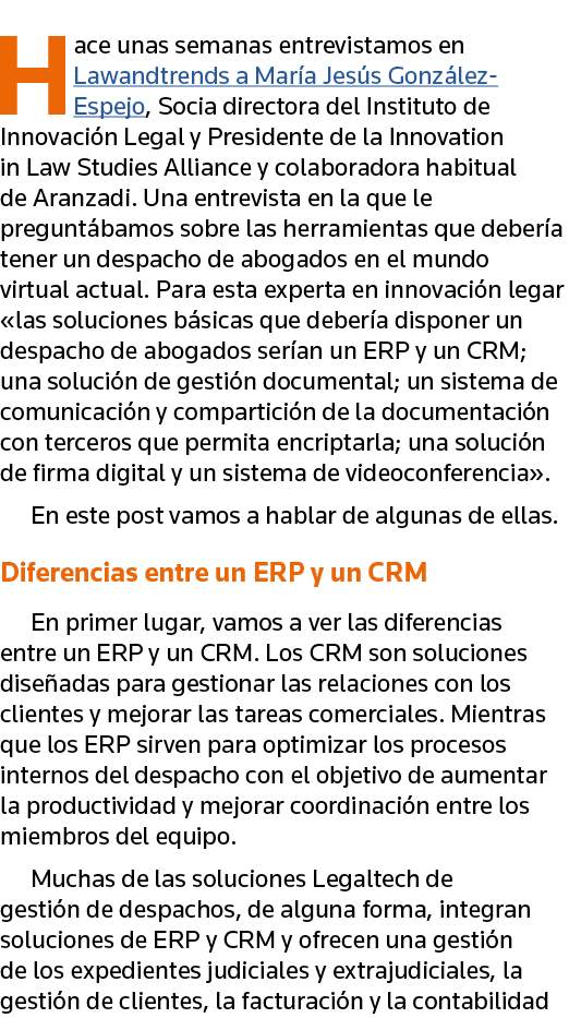 Hace unas semanas entrevistamos en Lawandtrends a María Jesús González-Espejo, Socia directora del Instituto de Innov   