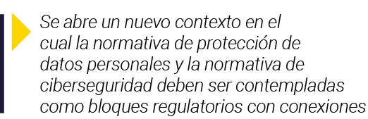  Se abre un nuevo contexto en el cual la normativa de protección de datos personales y la normativa de ciberseguridad   
