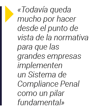   Todavía queda mucho por hacer desde el punto de vista de la normativa para que las grandes empresas implementen un    
