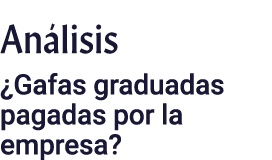 Análisis  Gafas graduadas pagadas por la empresa 