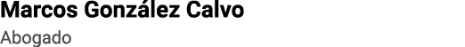 Marcos González Calvo Abogado