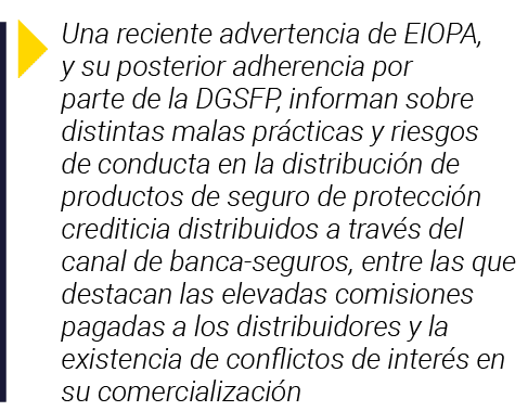  Una reciente advertencia de EIOPA, y su posterior adherencia por parte de la DGSFP, informan sobre distintas malas p   