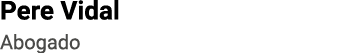 Pere Vidal Abogado