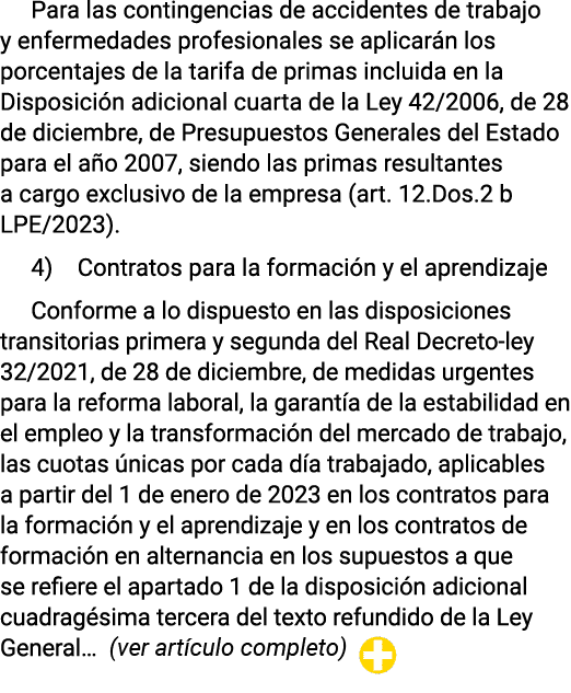 Para las contingencias de accidentes de trabajo y enfermedades profesionales se aplicarán los porcentajes de la tarif   