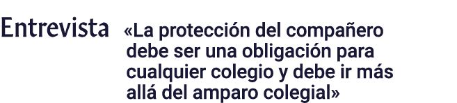 Entrevista  La protección del compañero debe ser una obligación para cualquier colegio y debe ir más allá del amparo    