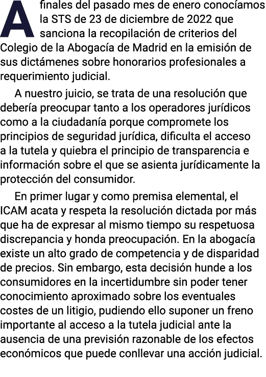 A finales del pasado mes de enero conocíamos la STS de 23 de diciembre de 2022 que sanciona la recopilación de criter   