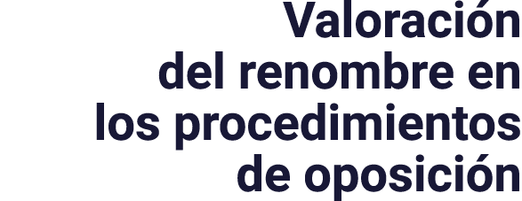 Valoración del renombre en los procedimientos de oposición