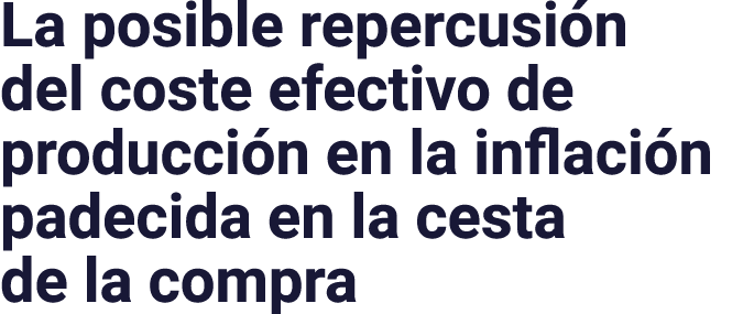 La posible repercusión del coste efectivo de producción en la inflación padecida en la cesta de la compra