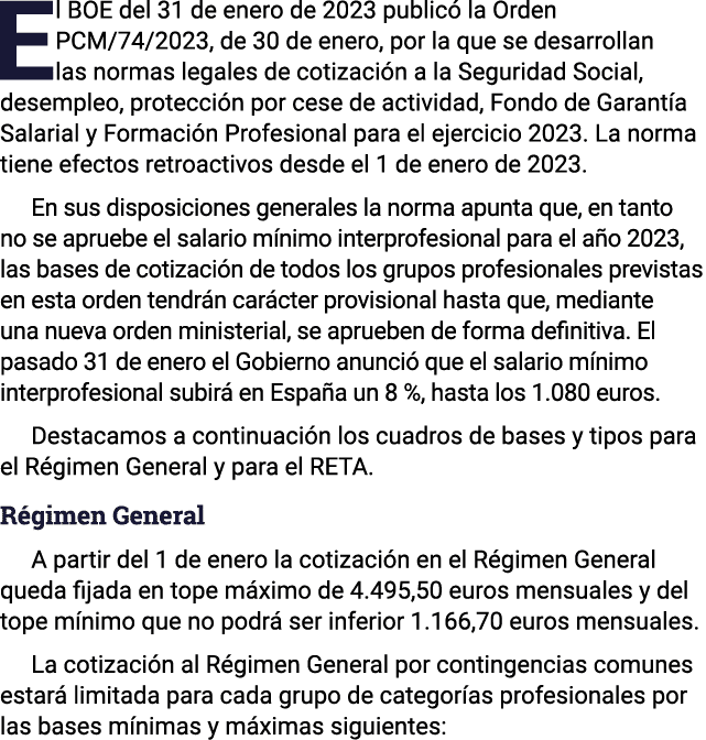 El BOE del 31 de enero de 2023 publicó la Orden PCM 74 2023, de 30 de enero, por la que se desarrollan las normas leg   