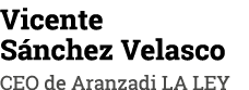 Vicente Sánchez Velasco CEO de Aranzadi LA LEY