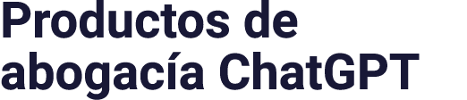 Productos de abogacía ChatGPT