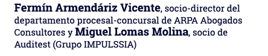 Fermín Armendáriz Vicente, socio-director del departamento procesal-concursal de ARPA Abogados Consultores y Miguel L   