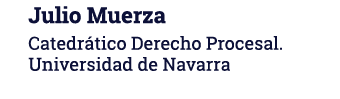 Julio Muerza Catedrático Derecho Procesal  Universidad de Navarra