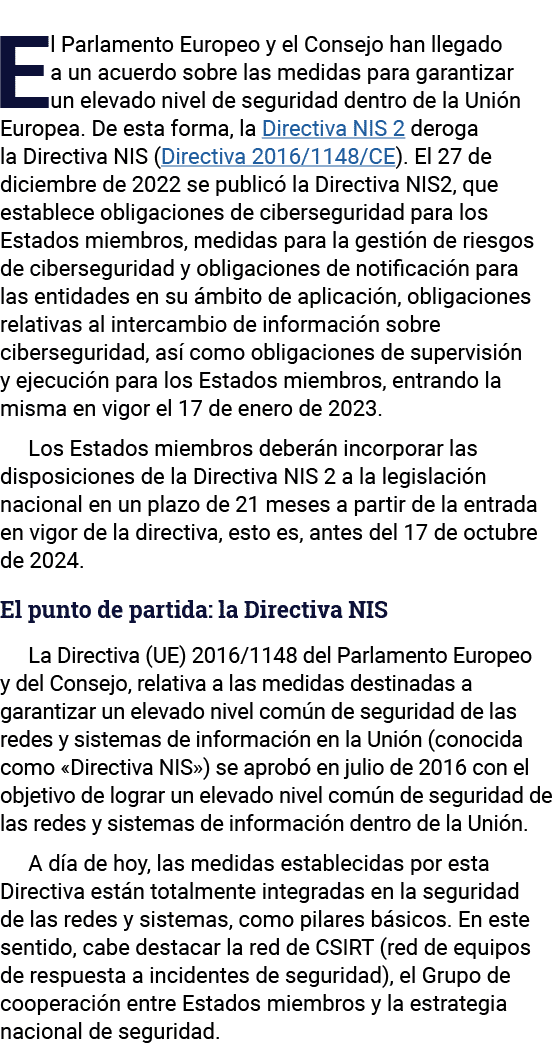 El Parlamento Europeo y el Consejo han llegado a un acuerdo sobre las medidas para garantizar un elevado nivel de seg   