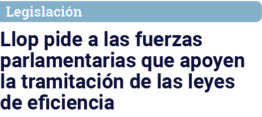 Legislación Llop pide a las fuerzas parlamentarias que apoyen la tramitación de las leyes de eficiencia