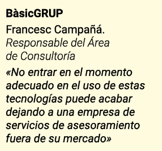 BàsicGRUP Francesc Campañá  Responsable del Área de Consultoría  No entrar en el momento adecuado en el uso de estas    