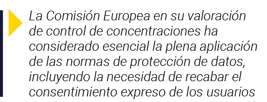  La Comisión Europea en su valoración de control de concentraciones ha considerado esencial la plena aplicación de la   