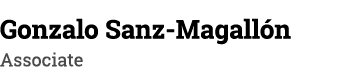 Gonzalo Sanz-Magallón Associate