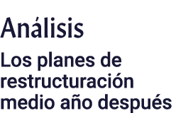 Análisis Los planes de restructuración medio año después