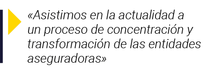   Asistimos en la actualidad a un proceso de concentración y transformación de las entidades aseguradoras 