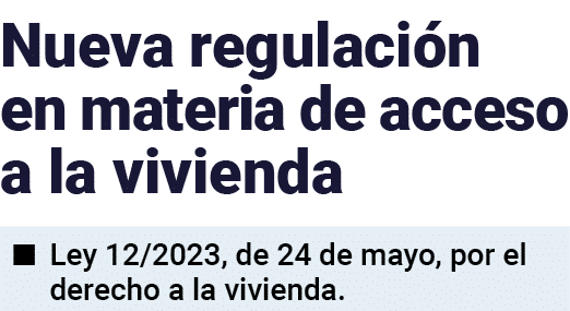Nueva regulación en materia de acceso a la vivienda   Ley 12 2023, de 24 de mayo, por el derecho a la vivienda 