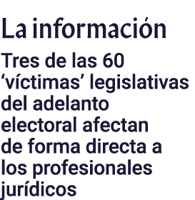La información Tres de las 60  víctimas  legislativas del adelanto electoral afectan de forma directa a los profesion   