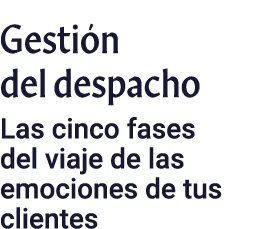 Gestión del despacho Las cinco fases del viaje de las emociones de tus clientes