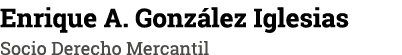 Enrique A  González Iglesias Socio Derecho Mercantil