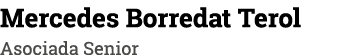 Mercedes Borredat Terol Asociada Senior