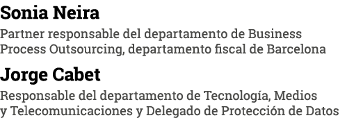 Sonia Neira Partner responsable del departamento de Business Process Outsourcing, departamento fiscal de Barcelona Jo   