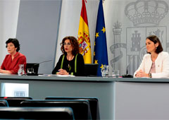 Isabel Celáa, Mª Jesús Montero y Reyes Maroto