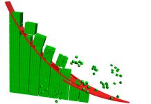 ¿Cómo se va a recuperar España? Gráfico flecha descendiente