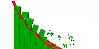 ¿Cómo se va a recuperar España? Gráfico flecha descendiente