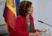 Aprobado el Plan Anual de Política de Empleo para 2020, dotado con 5.793 millones de euros La ministra de Hacienda y portavoz del Gobierno, María Jesús Montero, durante su intervención, en la rueda de prensa posterior al Consejo de Ministros.