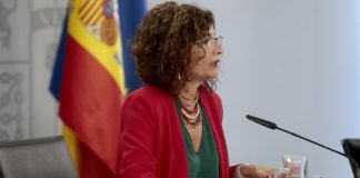 Aprobado el Plan Anual de Política de Empleo para 2020, dotado con 5.793 millones de euros La ministra de Hacienda y portavoz del Gobierno, María Jesús Montero, durante su intervención, en la rueda de prensa posterior al Consejo de Ministros.