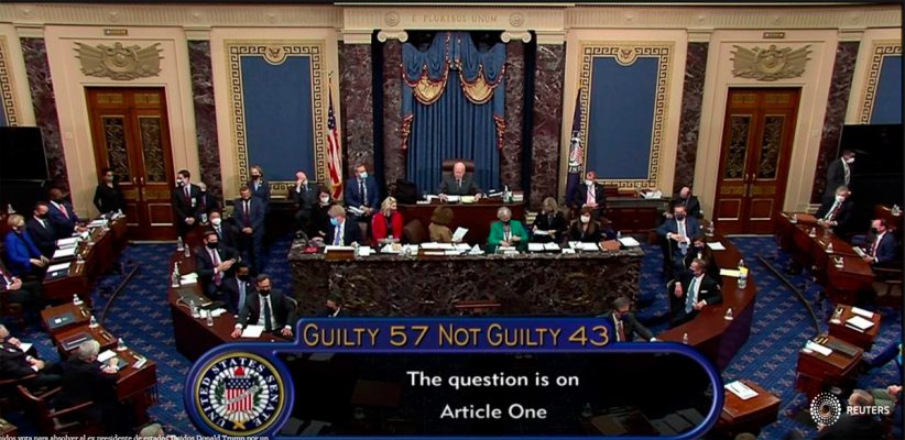 El Senado votó 57-43 a favor de condenar al ex presidente