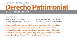Ya se ha publicado el número 54 de ‘Revista Aranzadi de Derecho Patrimonial’ (Thomson Reuters)