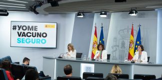 Aprobada la puesta en marcha del Tablón Edictal Judicial Único, que entrará en vigor el próximo día 1 de junio Yolanda Díaz, Mª Jesús Montero y Reyes Maroto