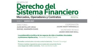Ya se ha publicado el primer número de 2021 de la Revista de Derecho del Sistema Financiero Revista de Derecho del Sistema Financiero