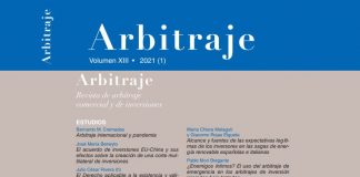 El volumen XIII (2021, 1) de la ‘Revista de Arbitraje comercial y de inversiones’ ya está en la calle