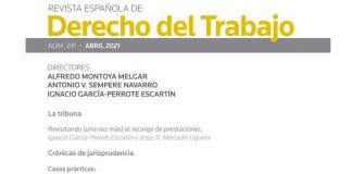 Nueva edición de la Revista Española de Derecho de Trabajo (Thomson Reuters) Revista Española de Derecho del Trabajo