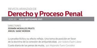Ya se ha lanzado el número 63 de la Revista de Derecho y Proceso Penal