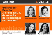 25 de noviembre: Webinar ‘Mujeres por Derecho’: ¿Por qué el 80 % de los socios de los despachos son hombres?