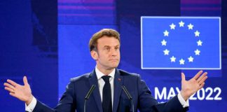 No cometamos los mismos errores que en el pasado una vez que termine el conflicto entre Ucrania y Rusia, dice Macron El presidente de Francia, Emmanuel Macron, pronuncia un discurso durante la Conferencia sobre el Futuro de Europa y la publicación de su informe con propuestas de reforma, en Estrasburgo, Francia, el 9 de mayo de 2022. Ludovic Marin/Pool vía REUTERS