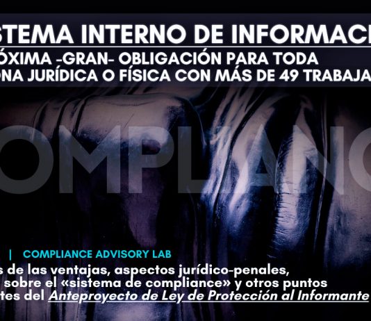 El «sistema interno de información»: la próxima gran obligación para toda persona jurídica o física con más de 49 trabajadores