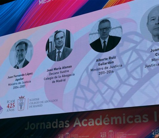 Cuatro exministros de Justicia en la clausura del 425 aniversario del Colegio de la Abogacía de Madrid