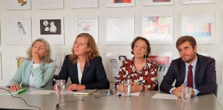La VII Caravana de Juristas, muy preocupada por las amenazas al Estado de derecho en Colombia Alice Garside, directora de la Caravana Internacional de Juristas, Maria Van de Schepop, Jueza de la Corte Federal de Países Bajos, Dominique Attias, expresidenta de la FBE y Gonzalo Sáenz, de la Fundación Abogacía Española.